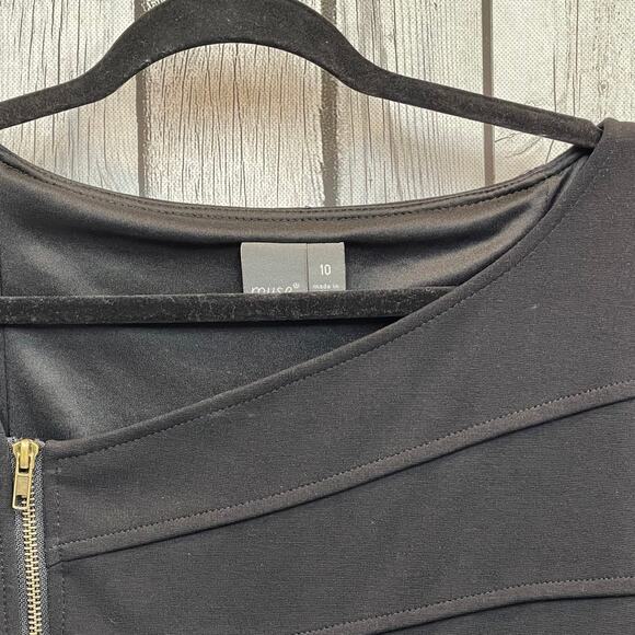 Muse Black Mid Length Dress Size 10 - Picture 2 of 5